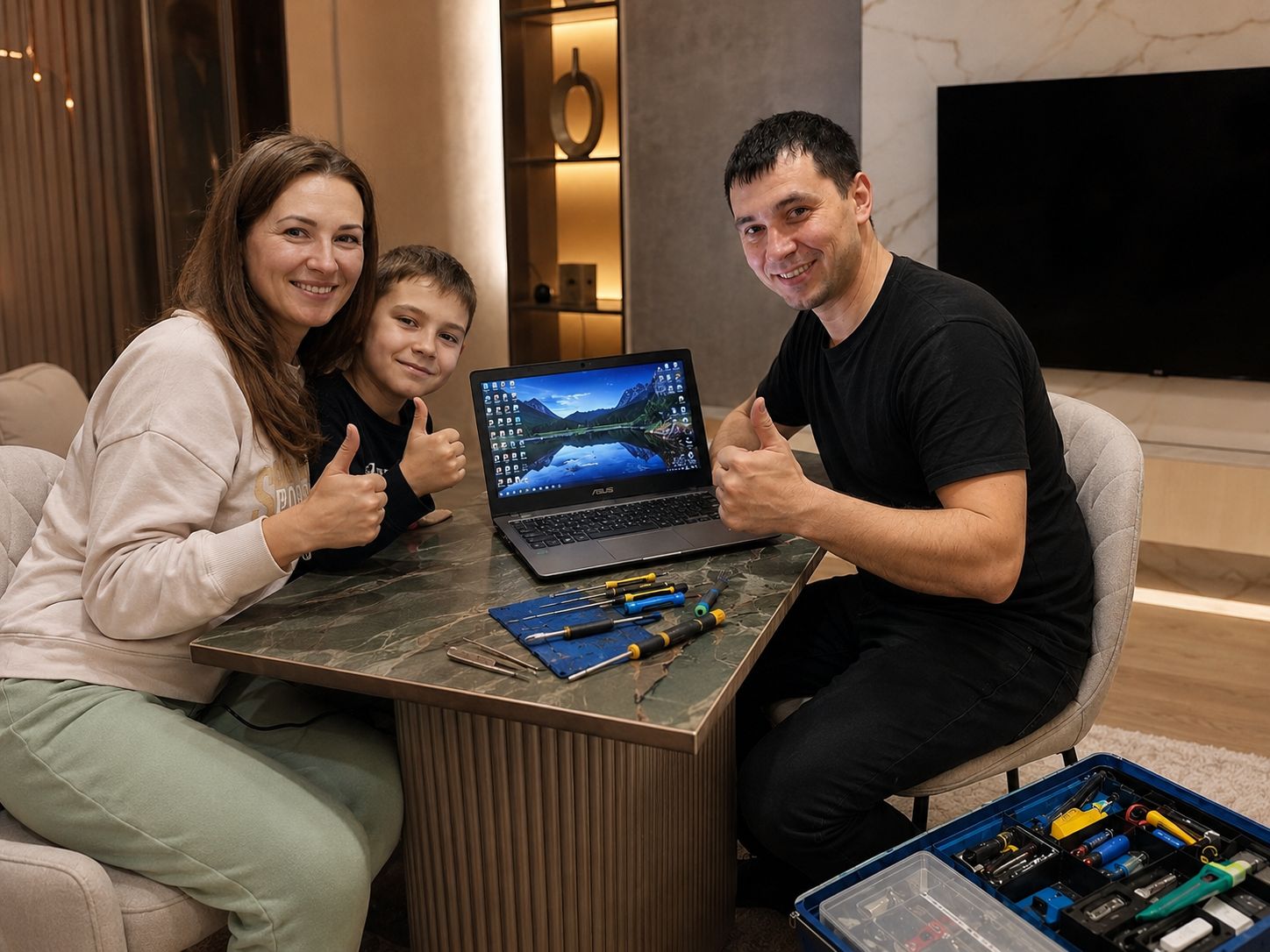 Результат срочной замены матрицы на ноутбуке Lenovo